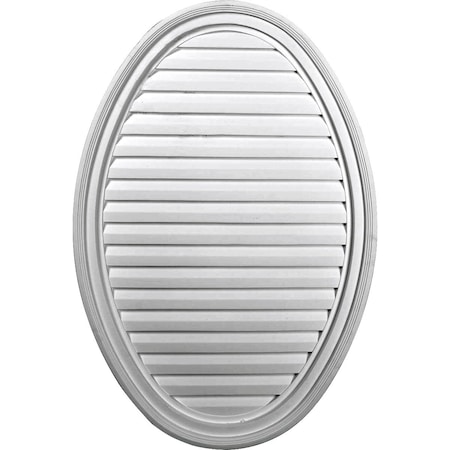 Ekena Millwork Vertical Oval Gable Vent Louver, Non-Functional, 24 1/2"W x 37"H x 2 1/4"P GVOV25X37D